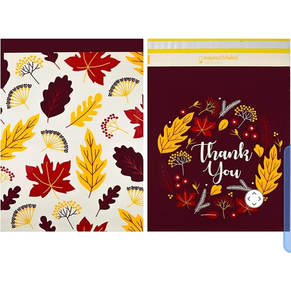 10 XL 14.5x19" INSPIRED Autumn POLY MAILERS plus 20 free stickers - Picture 5 of 8